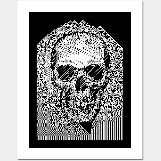 Pixelated Skull #3 †††† 8bit Graphic Design Wall Art by DankFutura